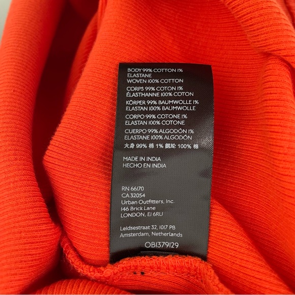 MAEVE x ANTHROPOLOGIE Puff-Sleeved Tie Sleeve Blouse Top in Orange - Picture 9 of 9